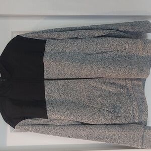 Mens fleece lined front zip hoodie